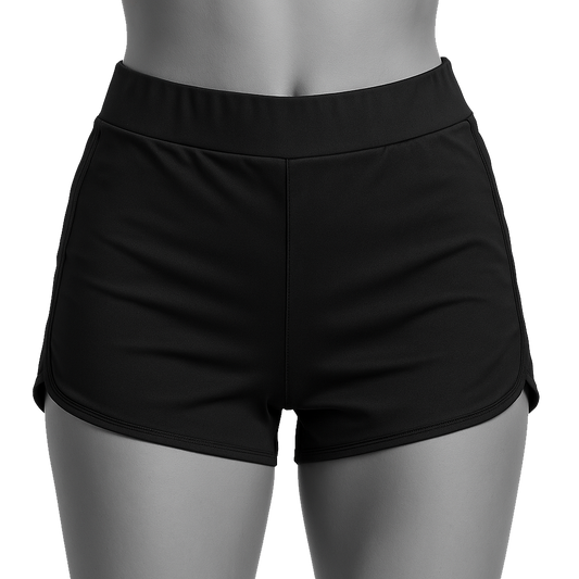 Linear Ladies Cycle Shorts - Black