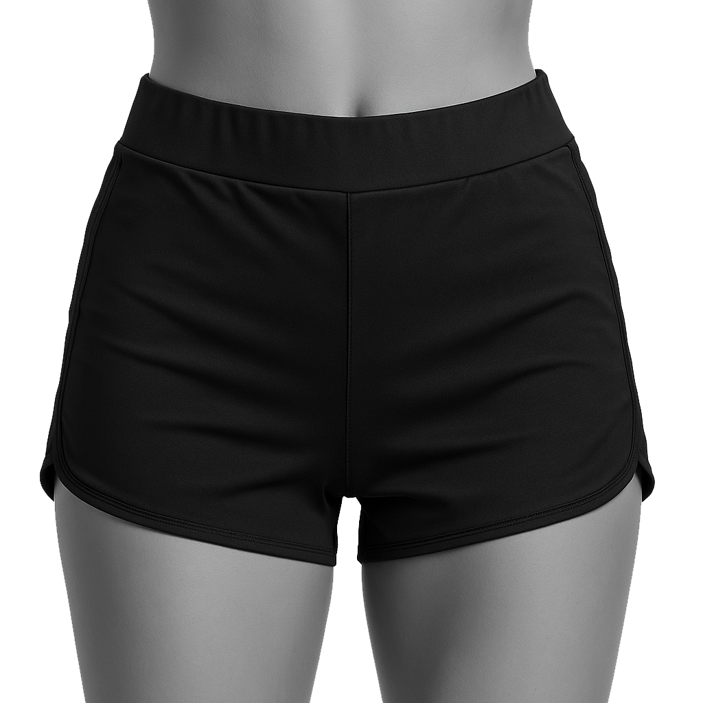 Linear Ladies Cycle Shorts - Black