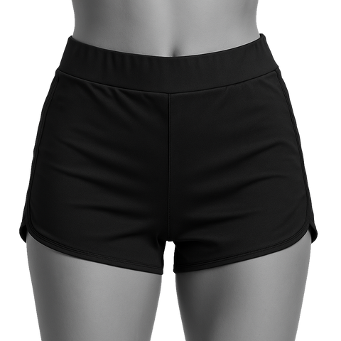 Linear Ladies Cycle Shorts - Black