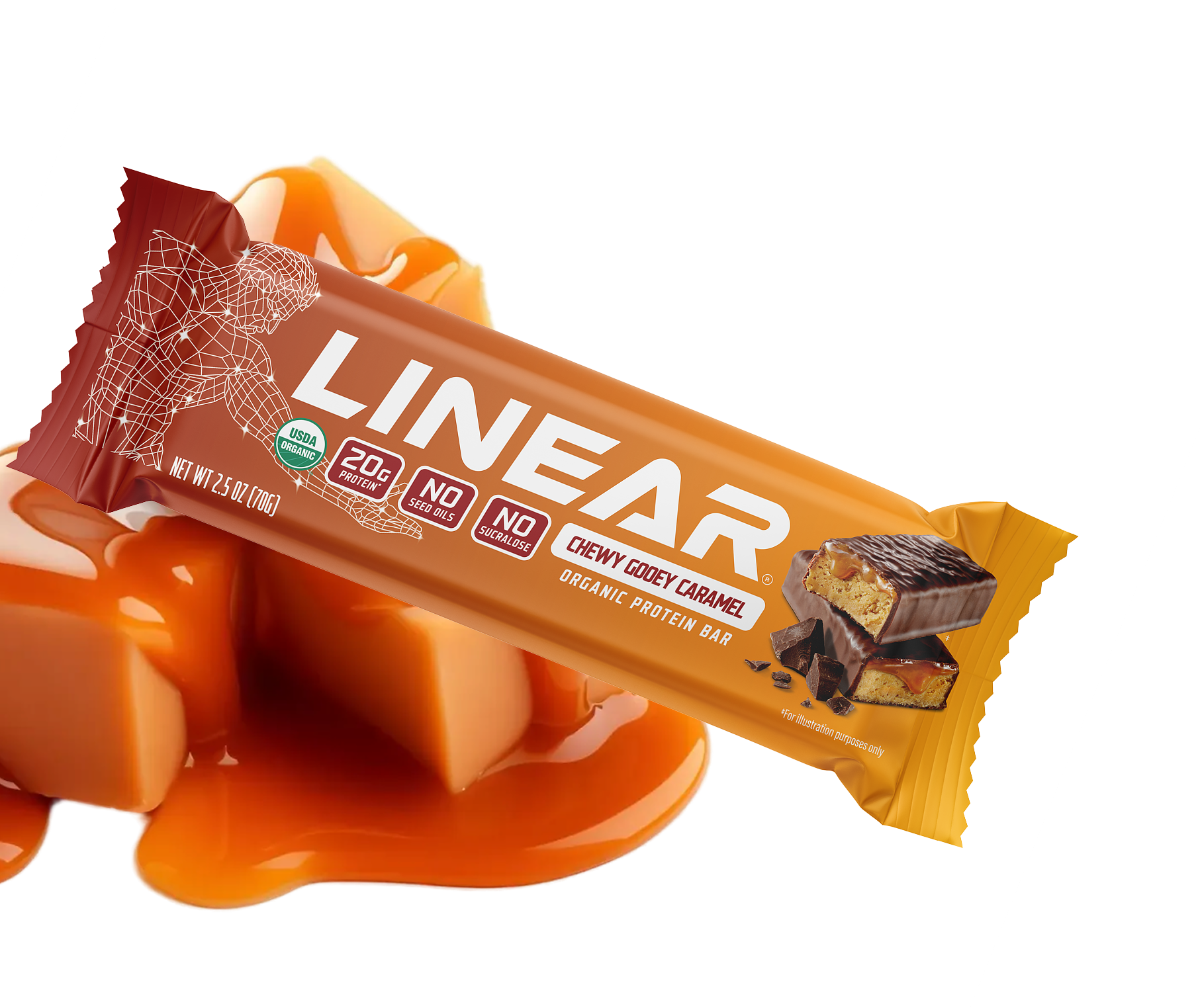 Linear Bar Types Organic Protein Bar without Seed Oils or Sucralose - Linear Bar